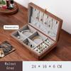 HeMu Solid Wood Jewelry Box Black Walnut Jewelry Box Jewelry Box Solid Wood Retro Storage Box Jewelry Box Wood Black Walnut Box