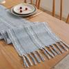 Cotton Linen Table Runner With Tassels Dining Decor Rustic Farmhouse Style 33x120-330cm