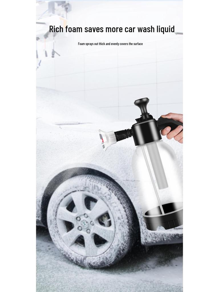 2L Handheld Foam Sprayer for Car and Home Use with Pressure Relief Valve