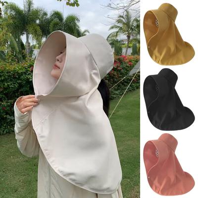 Women Sun Protection Hat Wide Brim Shawl Sun Hat with Neck Flap Outdoor Fishing Visor Hat Summer Beach Buckle Hat for Hiking