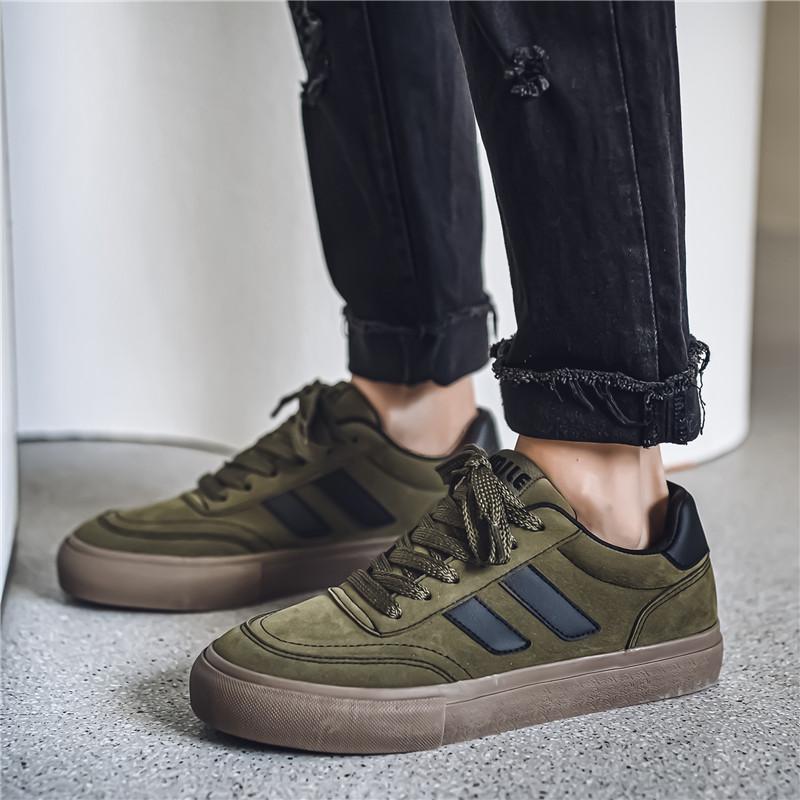 Vintage Herren-Sneakers Mode Bequeme Wildleder Vulkanisierte Schuhe Für Herren Street Klassisches Design Schnürschuhe Lässige Sneakers Herren