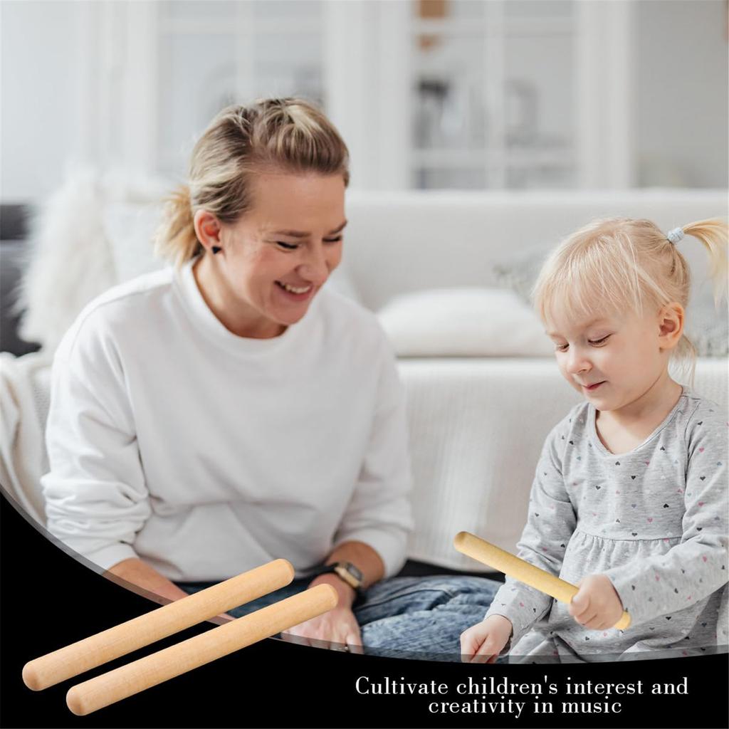 1 Pair Drum Sticks Wooden Music Percussion Sticks Rhythm Sticks for Percussion Enthusiasts for Kids Children Beginner