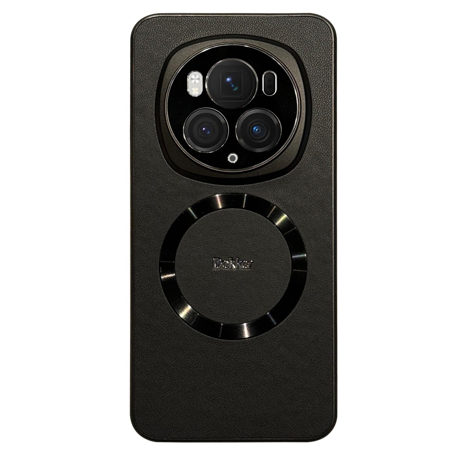 DEKKER For Honor Magic6 Pro 5G Back Cover Magnetic Case PU+TPU Phone Case A