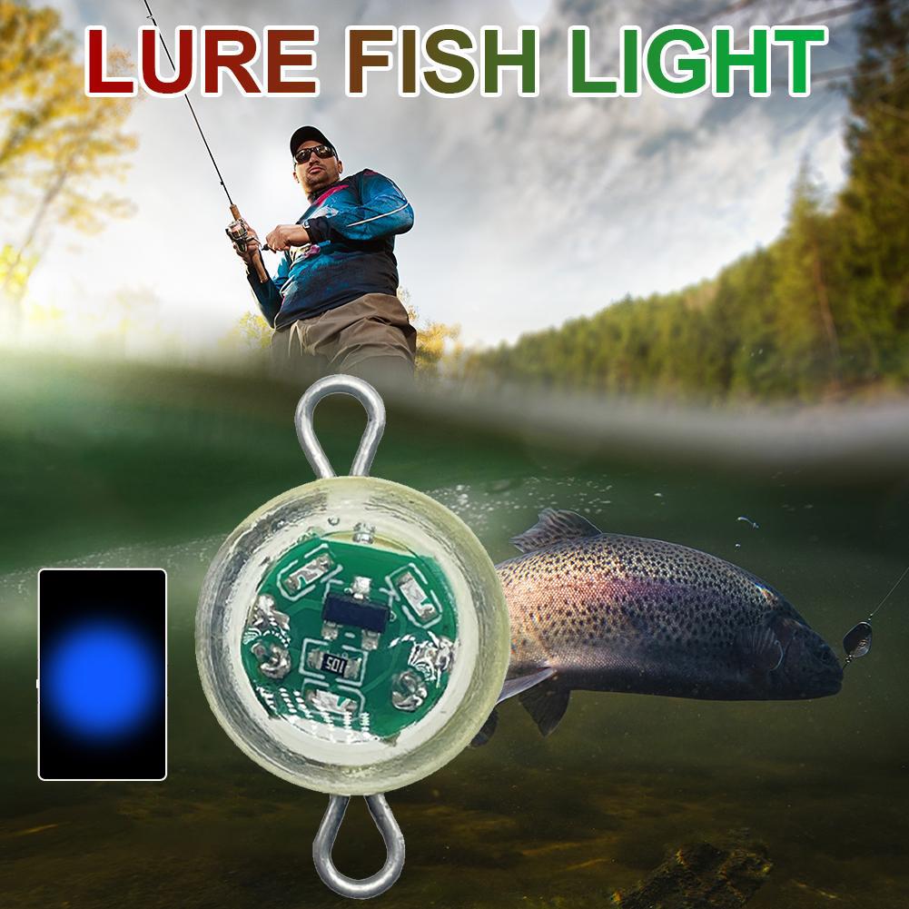 LED Fishing Lure Trap Light Eye Shape Mini Attracting Fish Lamp Soomth Waterproof  Plastic for Angler Supplies