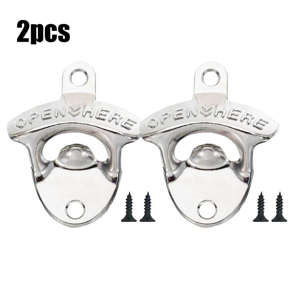 Nástěnný otvírák na láhve ze slitiny zinku Kuchyňský otvírák na láhve Retro slitinový Nástěnný se šrouby Party Antik Otvírák na pivní láhve