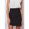 Women's Lightweight Lycra Fabric High Waist Wrap Double Breasted Lightweight Mini Pencil Skirt - Black