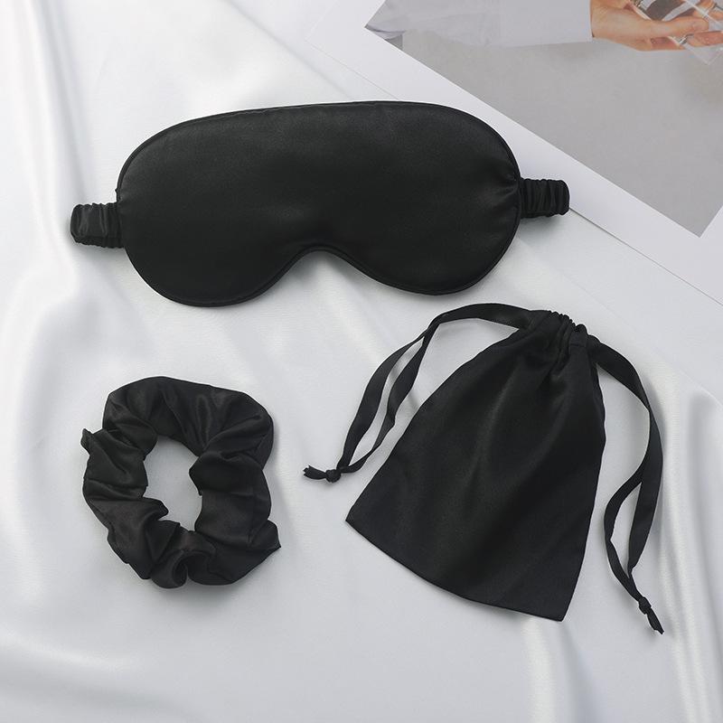 

Silk-Like Eye Mask Set: Headband, Scrunchies, Bag - Perfect Wedding Favor & Outdoor Sleep Companion