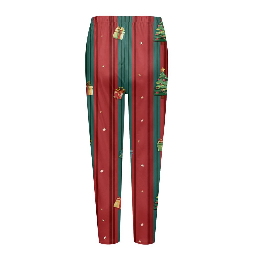 Women's Christmas Print Slim Fit Elastic Yoga Casual Pants