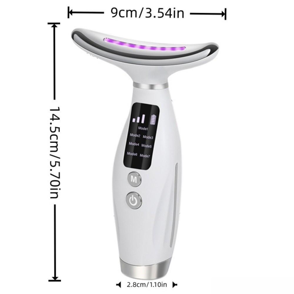 LED Photon 7 Colors Neck Beauty Instrument Electric Skin Care Tool Neck Care Massager Tool  Women