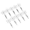 10Pcs Name Card Clips Metal Double Headed Strong Clip Sturdy Durable Wide Application Number Card