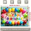 2D Children Birthday Backdrop Colorful Letter Balloon Photoshoot Background