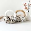 Soft Leopard Print Earmuffs Windproof Winter Thicken Earflap Trendy Foldable Ear Cover  Women