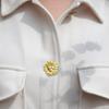 Rhinestone Pearl Flower Button Covers Alloy Cufflinks Button Cover  for Shirt Dress Decoration