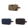 Korean Style Thick Casual Canvas Bag Solid Color Portable Coin Purse Unisex Storage Bag Makeup Bag