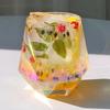 300ml Glas Bunt Sechseckig Transparent Wasserglas Milch Saft Getränkebecher Ausländisches Weinglas für Küche Zuhause Glasbecher Tasse