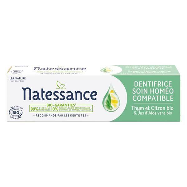 Dentifrice - Natessance - Soin Homéo Compatible - 75ml - Bio - Sans parabène