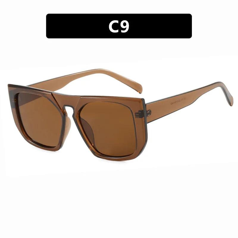 New Fashion Sunglasses Women with Square Large Frame Trendy Outdoor Sun Glasses Men Luxury Brand Design Eyewear Uv400 Eyeglass