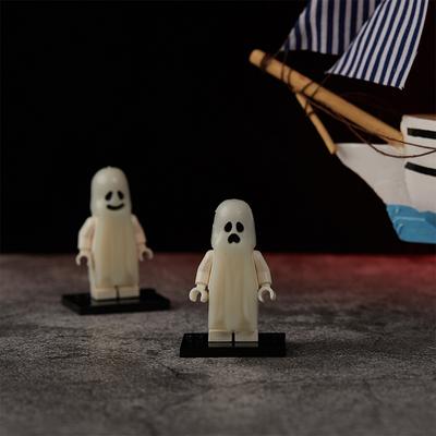 Bausteine der Halloween-Serie, leuchtend lächelnde Geister-Modell-Actionfiguren