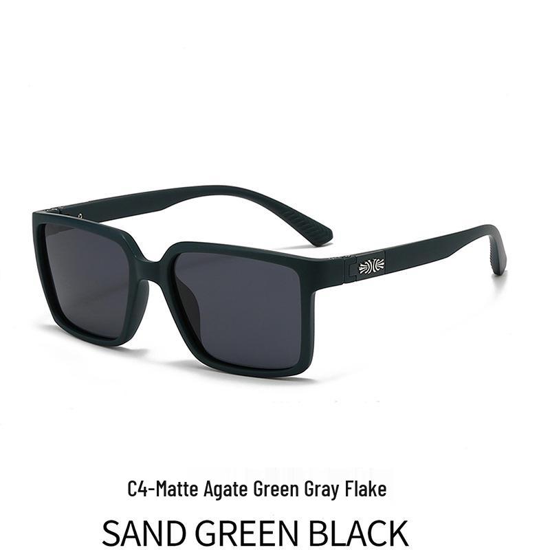 2026 Retro Men's Polarized Square Sunglasses - Trendy, Slimming Design for Driving