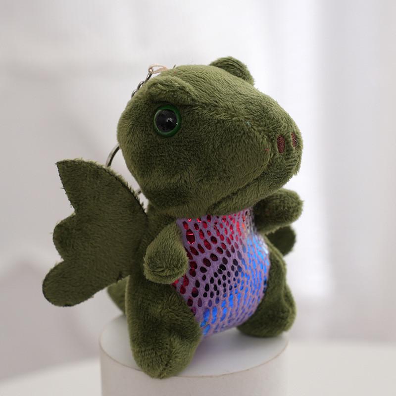 Soft Crystal Plush Dinosaur Toy Pp Cotton Filled Cute Keychain Perfect Gift