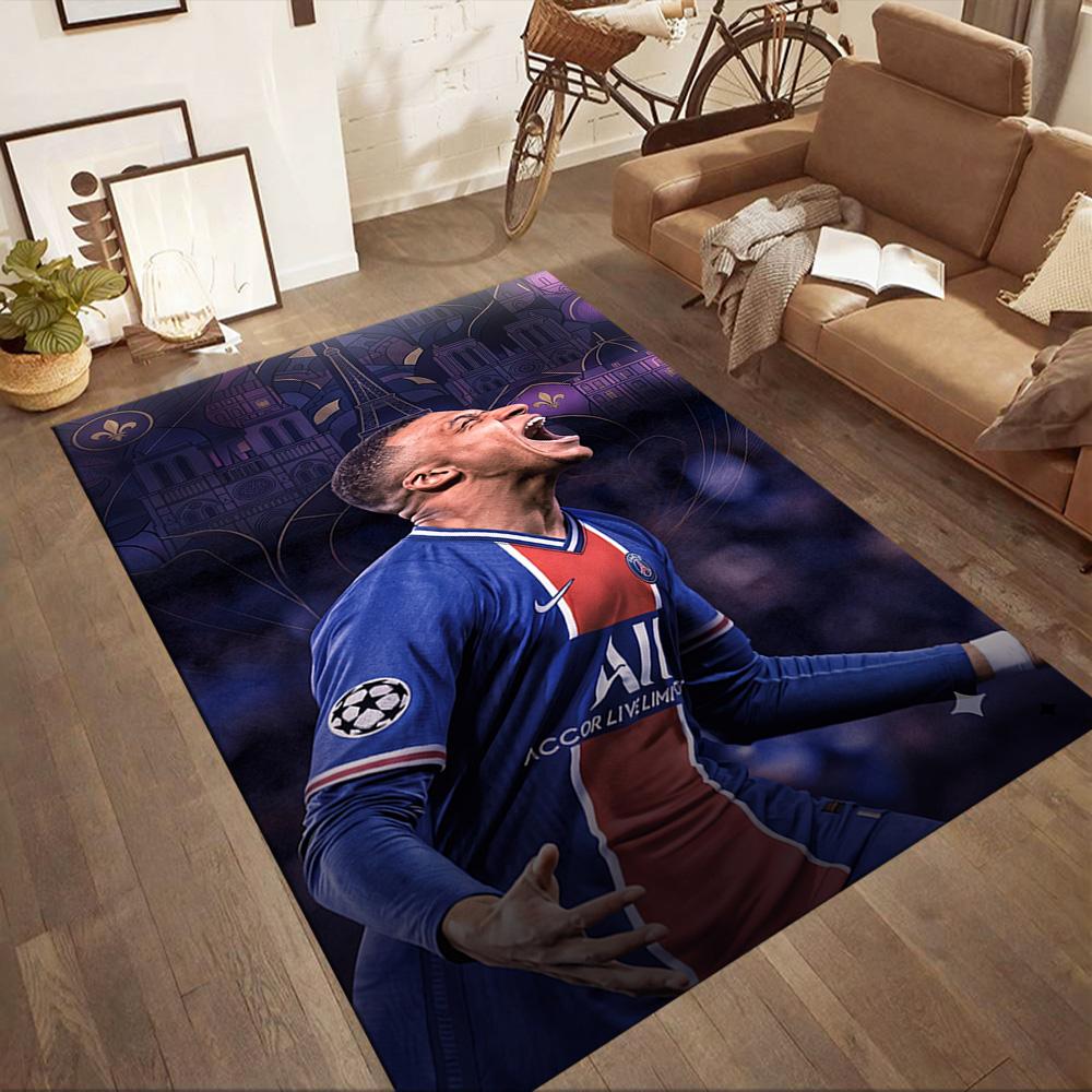 Mbappe 180 Carpet Design for Study room Living Rooms Dining Room Entryway Anti-slip Rug Anime Office Decor
