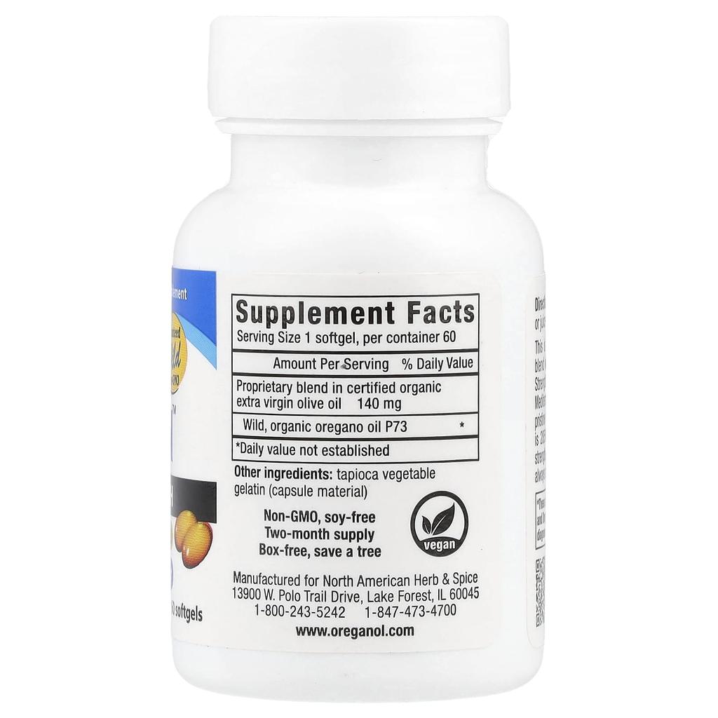 North American Herb & Spice, Oreganol™, Extra Stark, 60 Weichkapseln