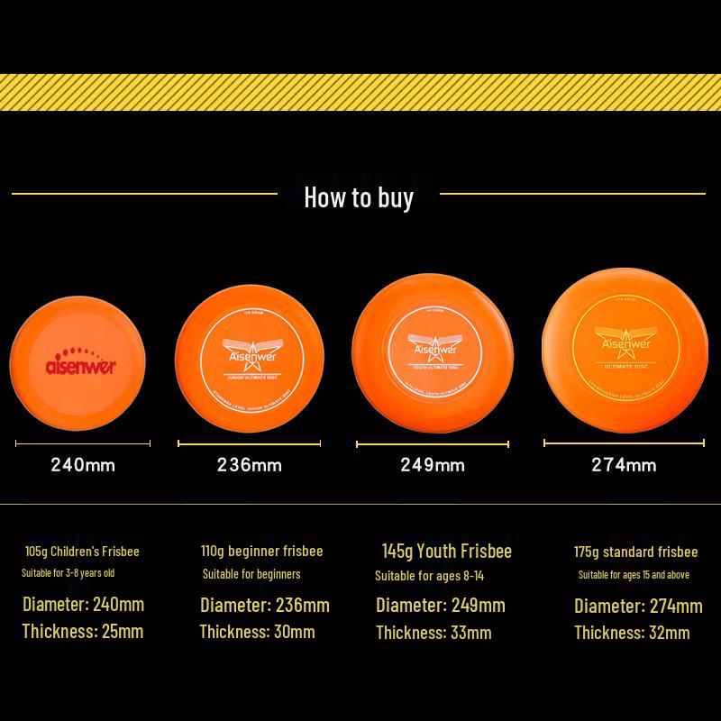 Aisenwer Professional Ultimate Frisbee 175g – Adult Team Beach Sport Disc