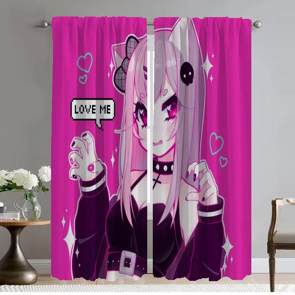 

Geoxor Moneko Home Interior Curtains for Camera Shades Modern Living Room Curtains 2 Pieces Blackout Curtain Tulle for Bedroom W50xH70cmx2pcs-CL