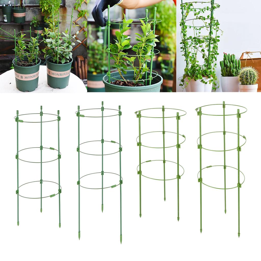 45/60cm garden plant climbing bracket anti-rust plant support cage support ring plant pile potted flower plant cage trellis pile