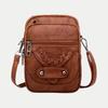 Vintage  Leather Shoulder Bags for Women Small Crossbody Phone Bag Feminine Wallets