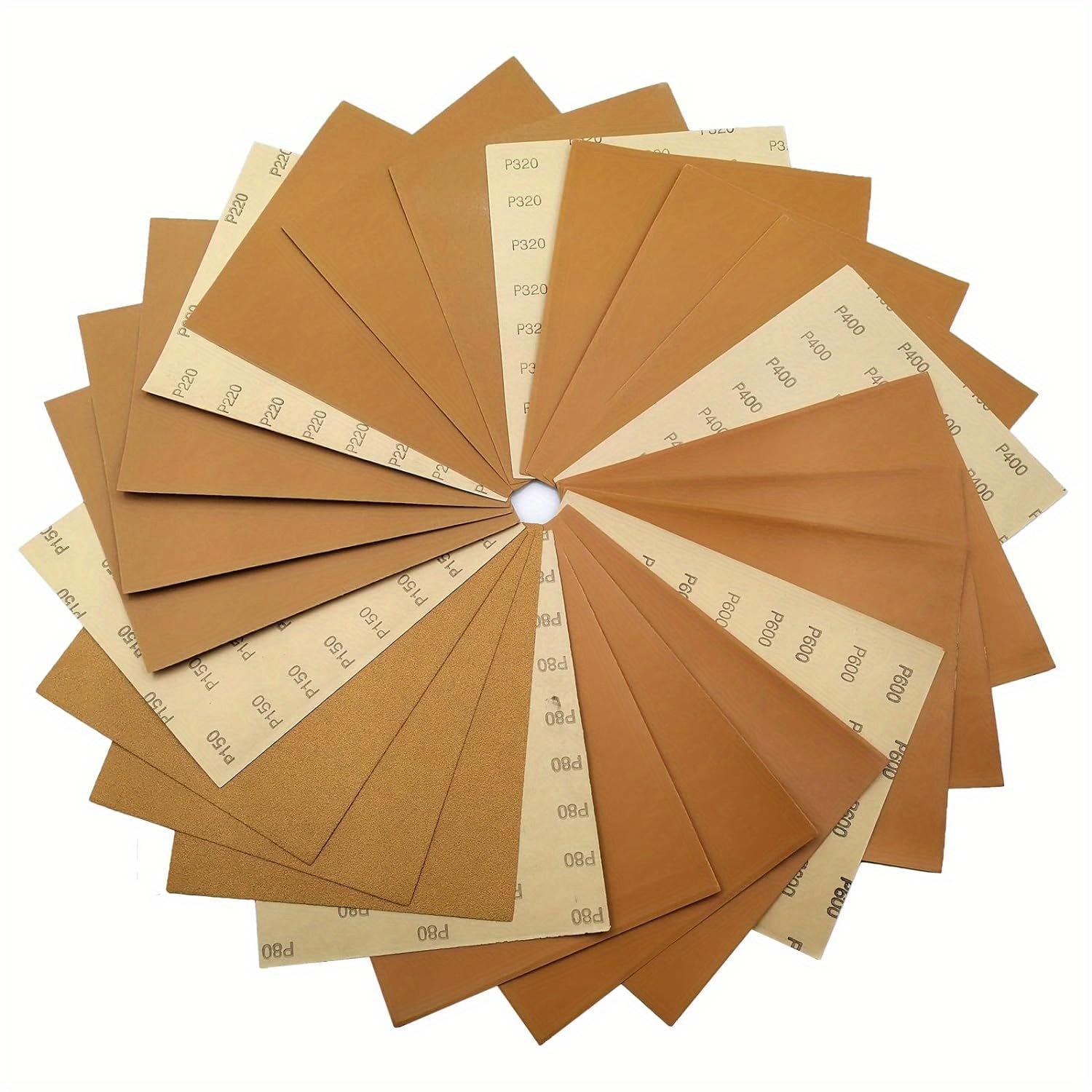 

Листы золотой наждачной бумаги 9 х 11 дюймов, влажная сухая наждачная бумага для деревообработки, автомобильной промышленности, шлифовальная бумага для пальм 15 шт. или 24 шт. 9X11-Variety Pack