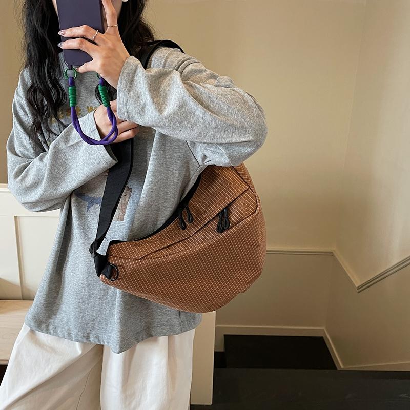 Plaid Crossbody Bag Women's Large Capacity Shoulder Bag