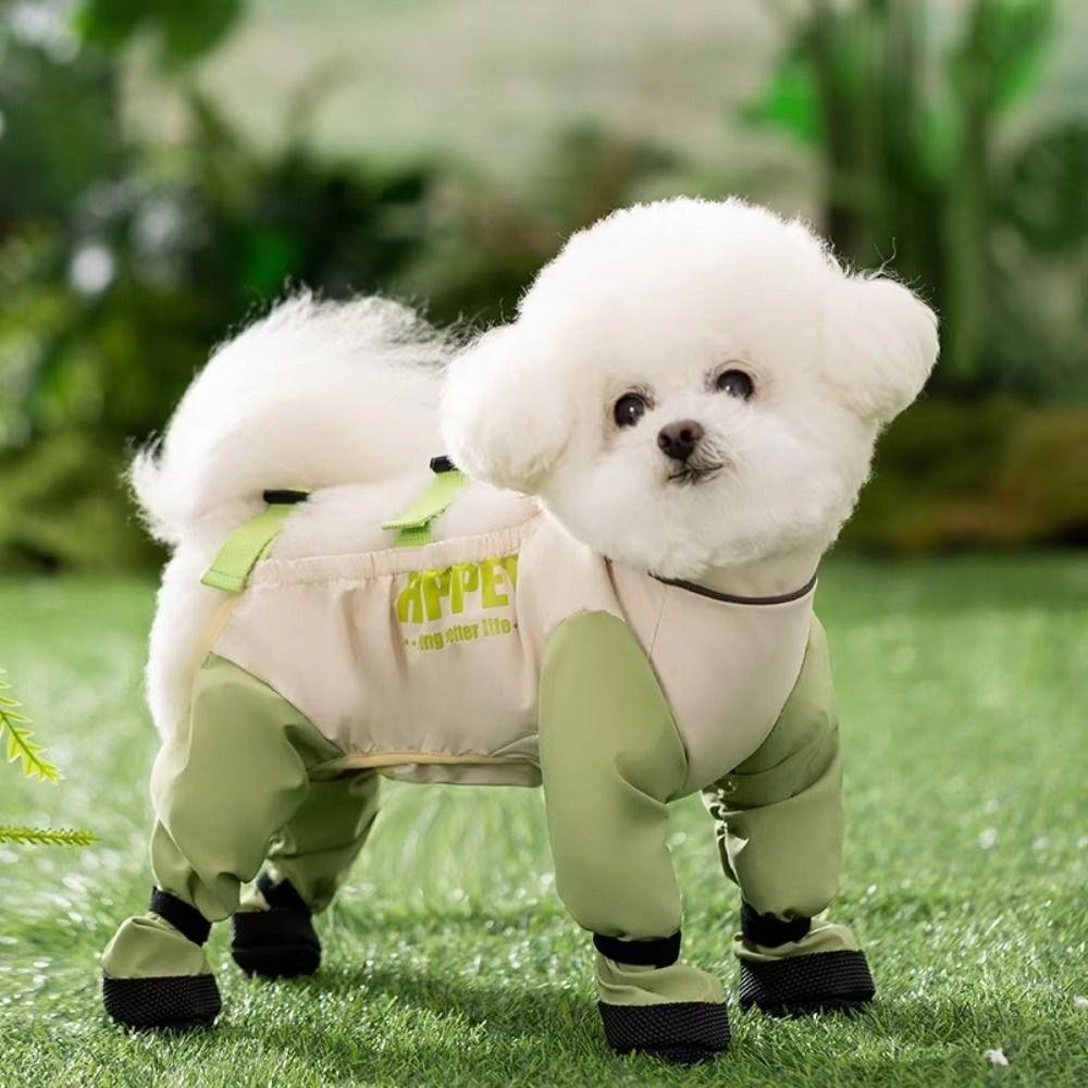 Waterproof Dog Four-Legged Pants Adjustable Full Coverage Dog Boots  Outdoor