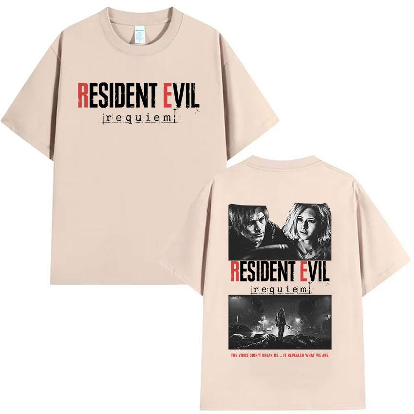Hot Game Resident Evil Graphic T Shirt Men Women Gothic Clothing Short Sleeve Tshirt Y2k Vintage High Quality Summer Cotton Top