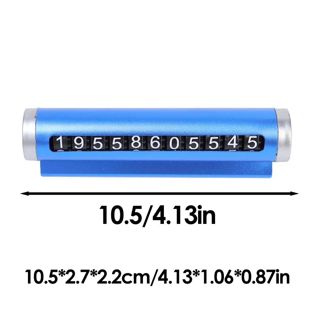 Metal Car Temporary Parking Card Rotate Phone Number Plate Aluminum Stickers Park Stop In Car-styling Auto Accessories
