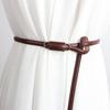 Soft Knotted Stylish Leather Belt For Women Featuring A Fashionable Minimalist Design In Colors Classic