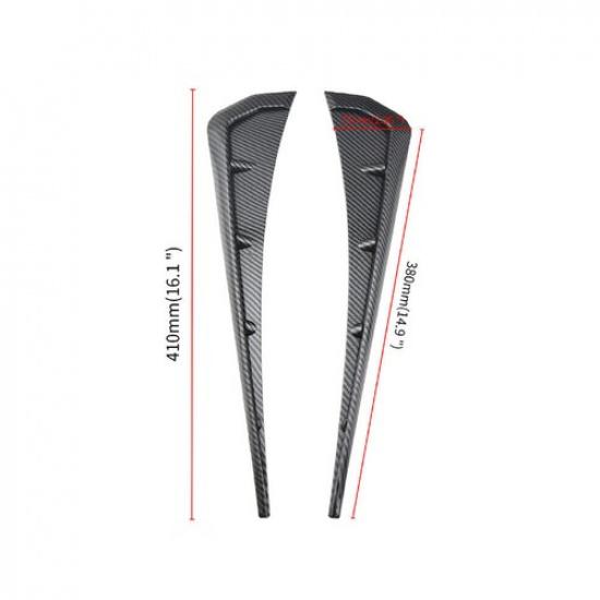 Universal 3D Carbon Fiber Car Fender Blade Side Shark Gills Vent Trim Cover Auto