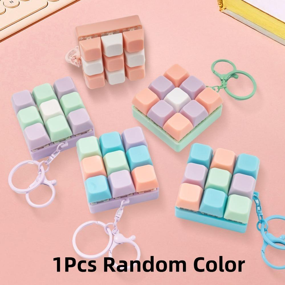 DIY Keyboard Games Keychain Anti Stress Finger Creative Bag Pendant For Adults