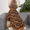 Puppy Pullover Dogs Pet Sweater Winter Leopard Print French Bulldog Winter Warm Sweater Pet Apparel Clothing