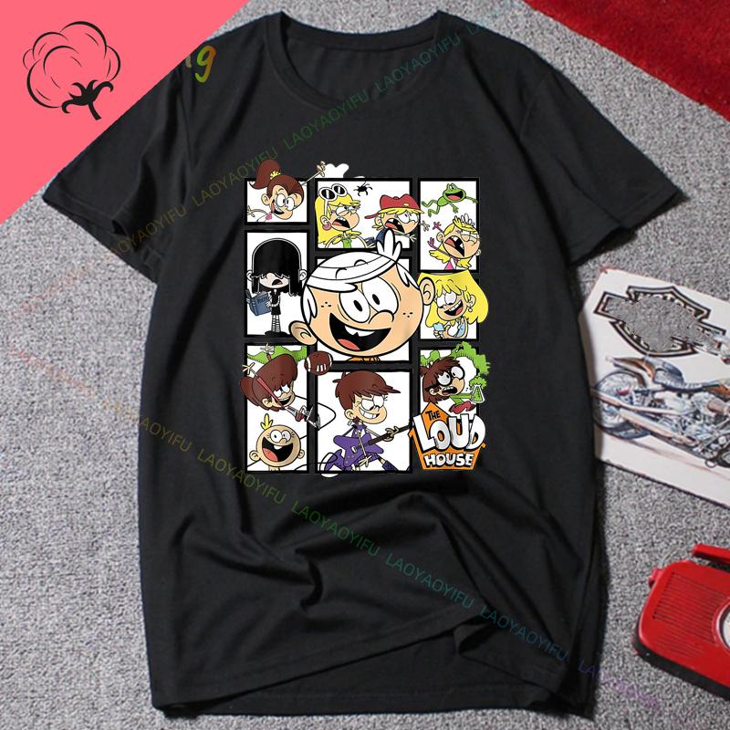 The Loud House Family T Shirt for Men Women Summer Cartoon Graphic Tee Short Sleeve Funny Cool Fashion Cotton Tops