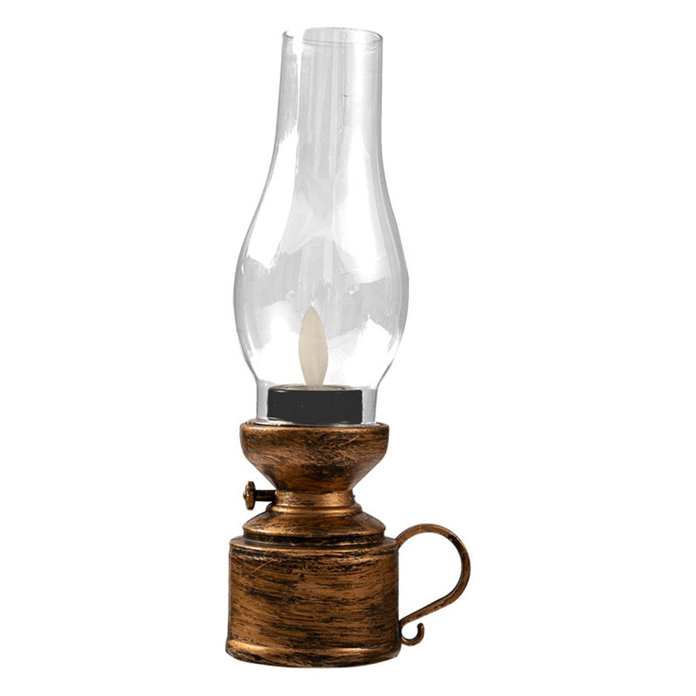 1pc Retro Electronic Luminescent Kerosene Lamp Creative Decoration, Suitable For Home, Holiday Atmosphere, Birthday Gifts