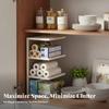Wire Shelf Riser Space-Saving Freestanding Wire Rack Minimalist Design adaptable Use for Renters, Countertop, Pantry, Under Sink