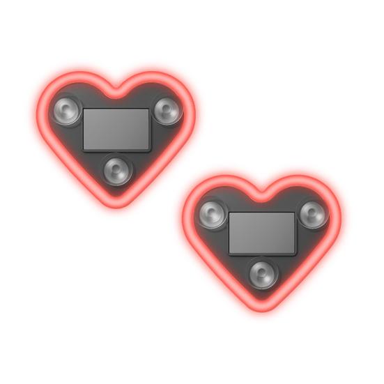 Solar Heart Shape Neon Light for Car Window Waterproof LED Mood Lamp with Suction Cup Romantic Atmosphere Decor