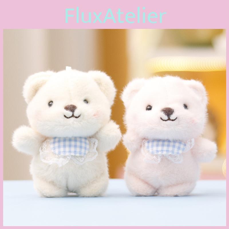 Bear In Charming Belly Wrap Plush Toy Lovable Fluffy Keychain Charm For Bags