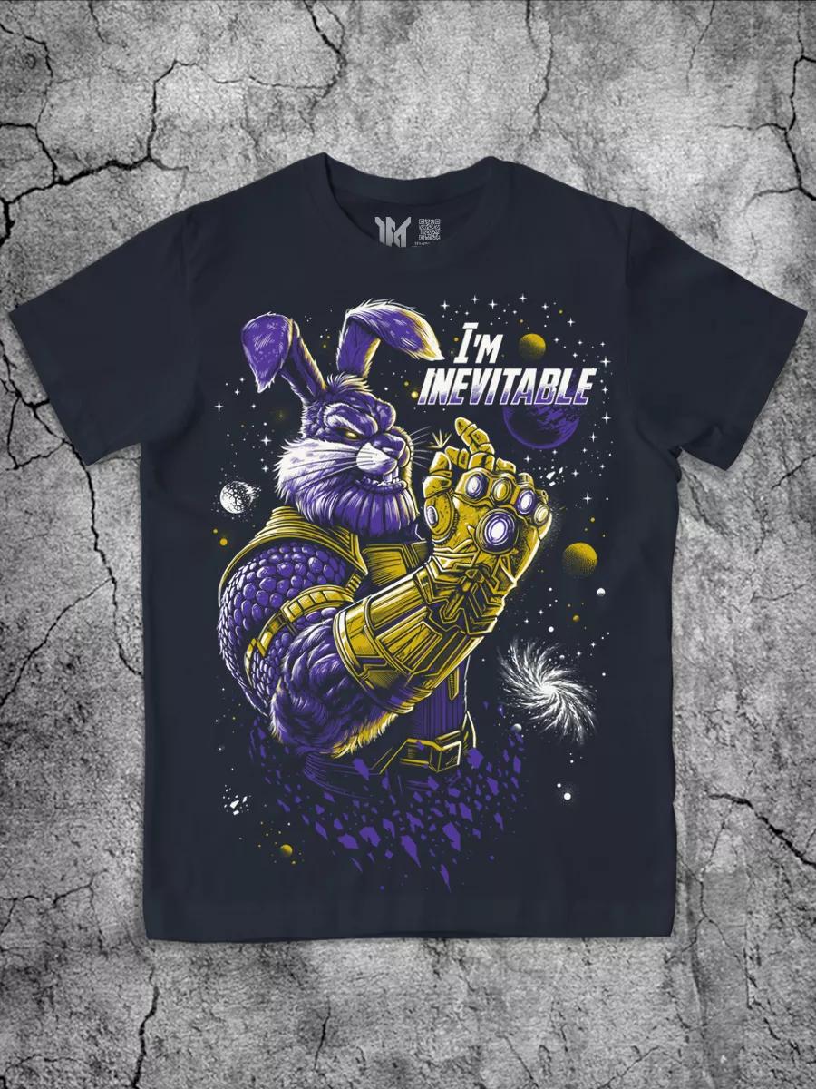 Men s T-shirt with Rabbit Thanos Cool Printed Cotton M