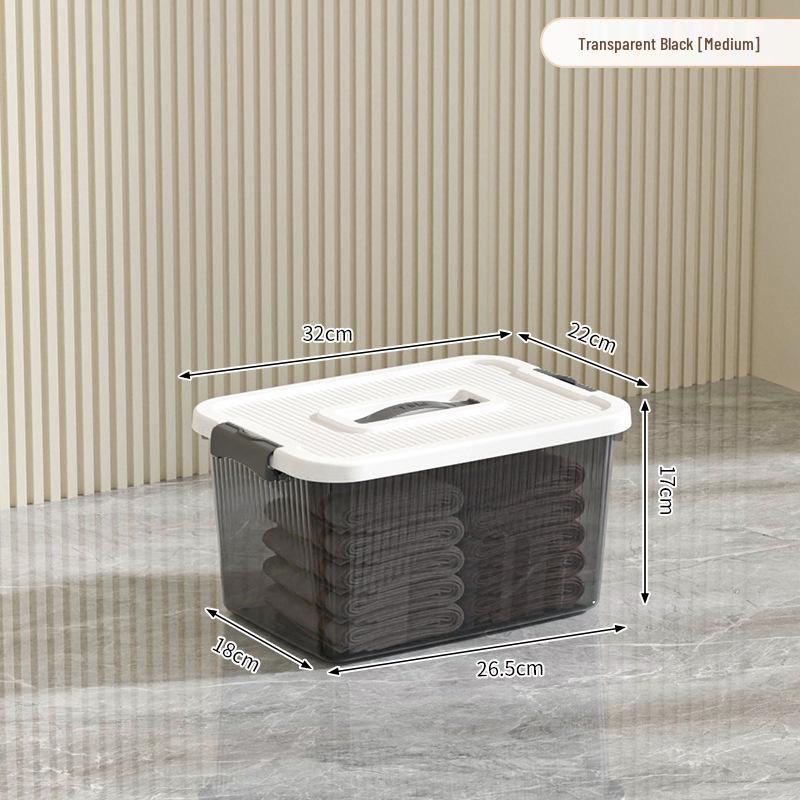 Extra Large Transparent High-Grade Plastic Storage Box for Home