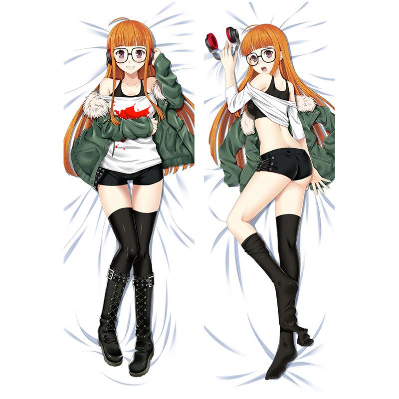 

Чехол для подушки с аниме PSP Game Persona 5 P5 Dakimakura Akira Kurusu Futaba Sakura 3D, двустороннее постельное белье, обнимающая наволочка для тела 50x160cm Peach Skin
