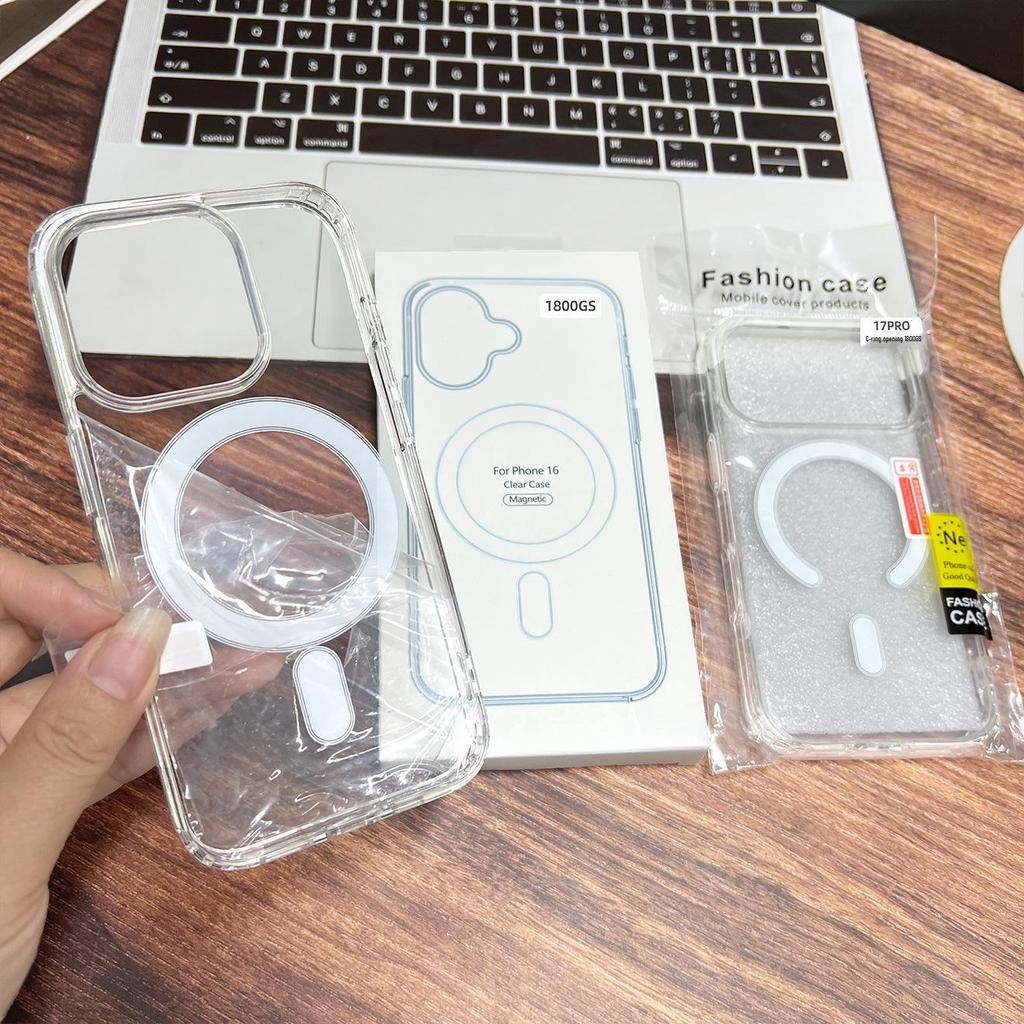 iPhone 16 Pro Drop-Proof Acrylic Magnetic Case with 1800 Magnetic Force