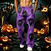 Men's Halloween Printed Sweatpants with Pockets Loose Fit Jogger Pants for Sports