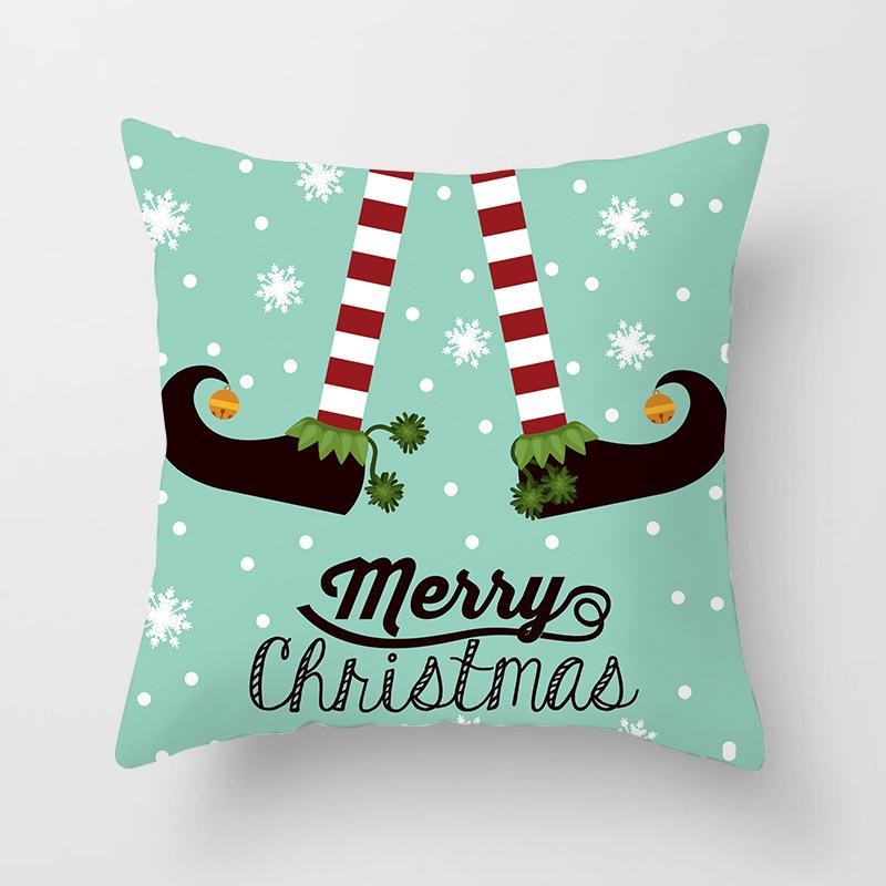Christmas Snowflake Home European and American Digital Printing Car Pillow Cushion Pillowcase Can Be Customized